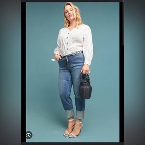 NWT Anthropologie Pilcro And The Letterpress Slim Straight Ankle Jeans Size 24W